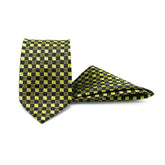 RADIANT YELLOW WEAVE TIE AND POCKET SQUARE SET